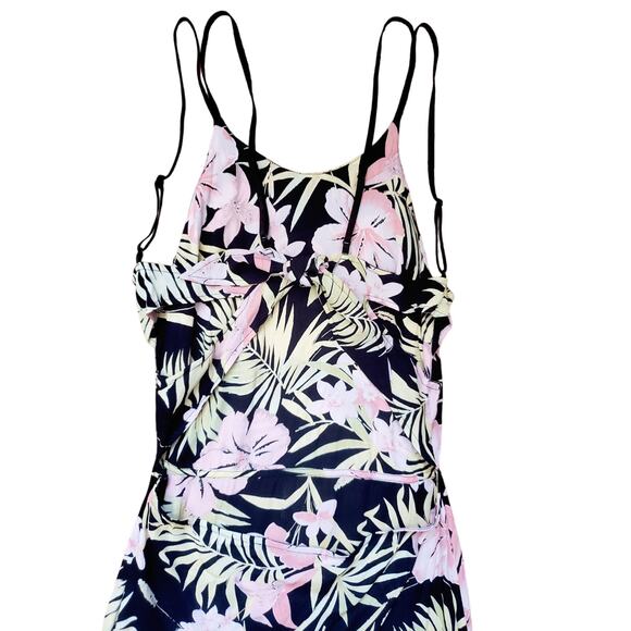 NWT For Love And Lemons Black and Pink Floral Maxi Dress - Picture 5 of 9